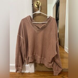 Aerie - Oversized V-Neck Sweatshirt
